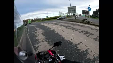 Heading over the windy Humber bridge