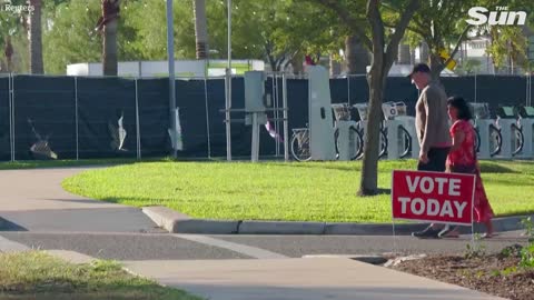 Donald Trump casts his vote as Americans head to the polls on Election Day