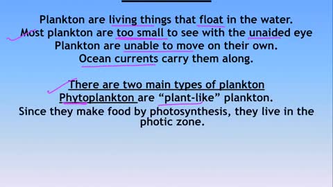 Environment and Ecology Lecture 9.1 - Marine Organisms