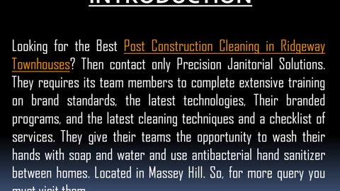 Best Post Construction Cleaning in Ridgeway Townhouses