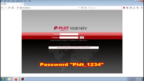 PLDT new modem password 2020