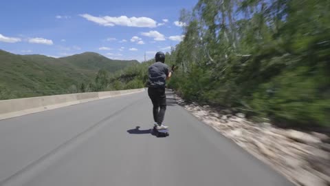 Longboarding - Passing Cars Down Epic Mountain Road!-16