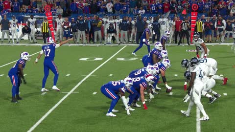 Josh Allen RARE missed throw & crowd doesn't like false start call