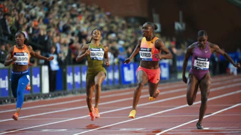 Julien Alfred Shines Brightly as Sha’Carri Richardson Falters at Brussels Diamond League!