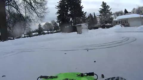 Arrma Granite 4x4 in deep Canadian Snow Part 3