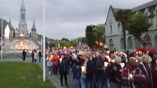 Candlelit Procession in Lourdes France