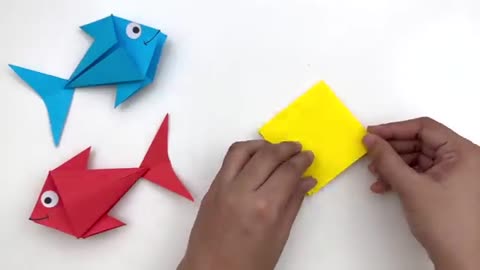 How To Make Easy Origami Paper Fish For Kids / Nursery Craft Ideas / Paper Craft Easy / KIDS crafts