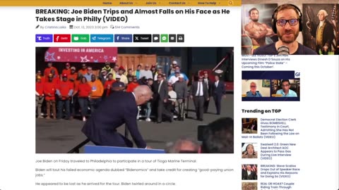 Old Man Joe Biden Trips AGAIN Going Up Stairs