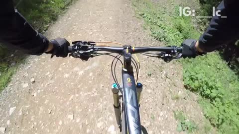 Pov mountain bike crash front buckle