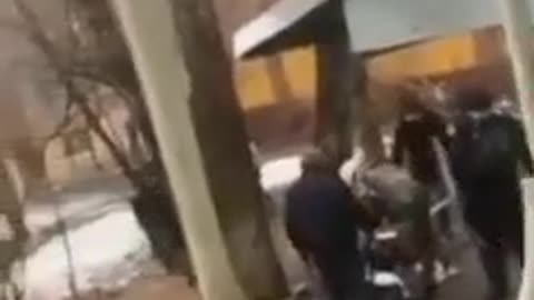 Kazakhstan - Citizens beat up a Police officer