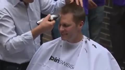 Tom Brady shaves his head