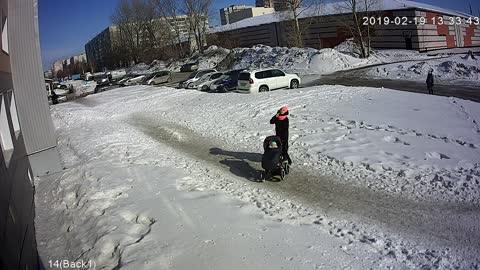 Close Call with Heavy Snow Fall