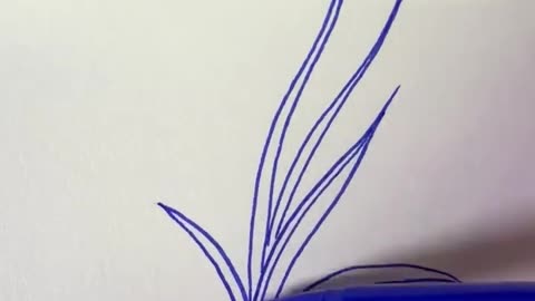 Draw some grass whose branches and leaves stack on top of each other