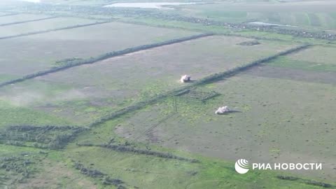 Russians tank hit a mine, received direct hit from grenade launcher but continued to destroy the AFU