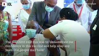 Frontline nurse, Ramaphosa and Mkhize receive SA's first Covid-19 vaccine jabs