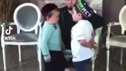 Two Russian kids face off