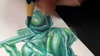 When a soldier meets a Pencil | color pencil drawing