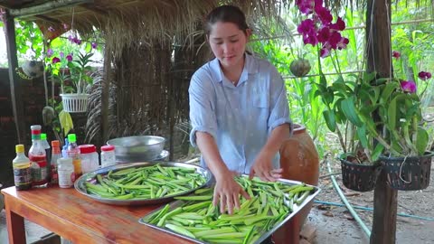 Cucumber pickle processing homemade _ Pickle Eating