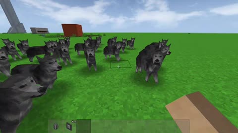 Wolves VS Giant Machine Gun - Survivalcraft 2