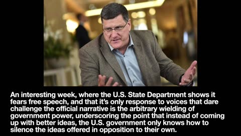 ⁣An interesting week, where the U.S. State Department shows it fears free speech...