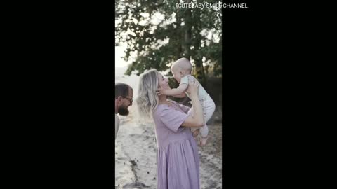 Cute baby smile very cute ❤❤❤❤❤ with family