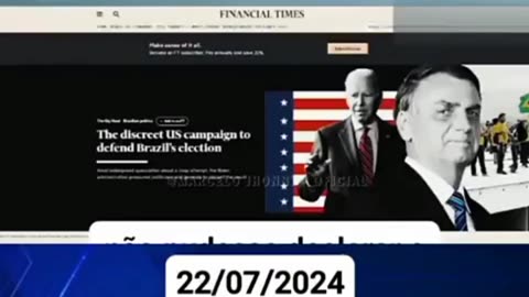 Financial Time: Joe biden interferiu diretamente nas eleições brasileiras diz jornal.