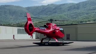 EC-130 T2 (H130) takeoff from Steamboat Springs Airport