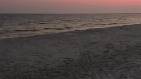 Sunset on the beach at Dauphin Island Alabama