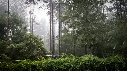 Slow Motion Rain and Hail