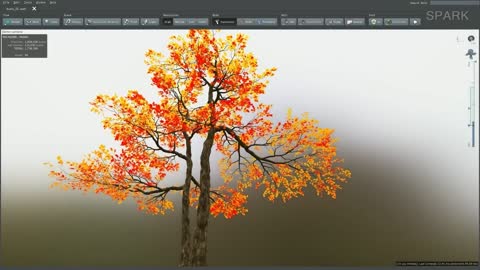 Use speedtree to build the red tree. Start with step fourteen.