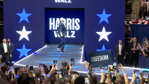 RIDICULOUS: Tim Walz Dances Onto Stage During The DNC