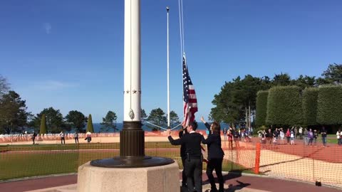 Flag Lowering in Normandy