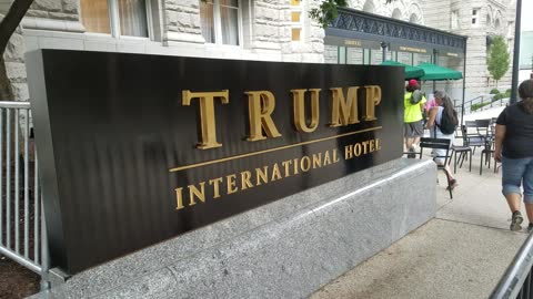 Trump tower side entrance by Starbucks