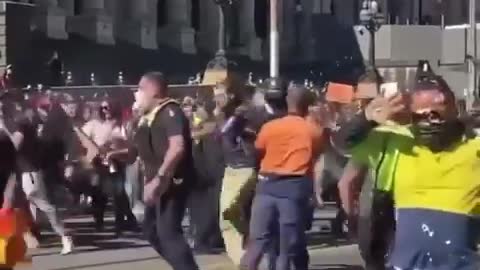 Melbourne Australia forced vaccine protest