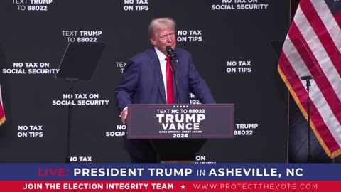 President Trump in Asheville, North carolina