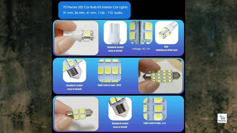 Review - 70 Pieces LED Car Bulb Kit