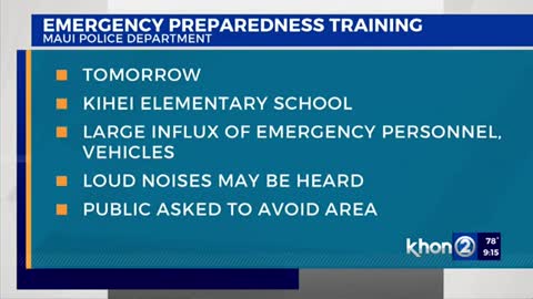 Maui Police Dept. hosts emergency prep training