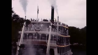 Take a ride on the Walt Disney World Rail Road, and explore the Magic Kingdom park. 1988 [No Sound]