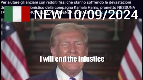 NEW 10/09/2024 TRUMP - NESSUNA TASSA sui BENEFICI DELLA PREVIDENZA SOCIALE!