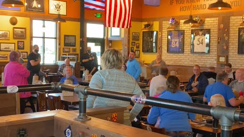 BBQ Restaurant Stops Daily to Celebrate National Anthem