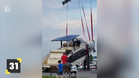 Boat Fell From Crane