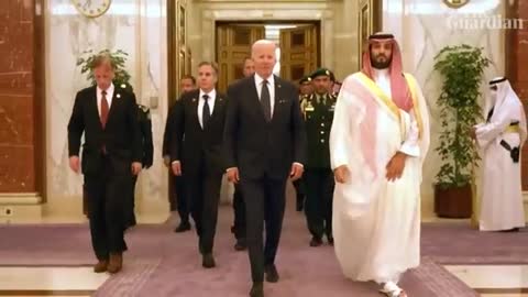 Joe Biden fist bumps Mohammed bin Salman during visit to Saudi Arabia