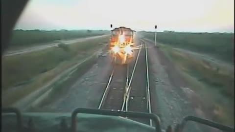 Head on Train Crash Footage