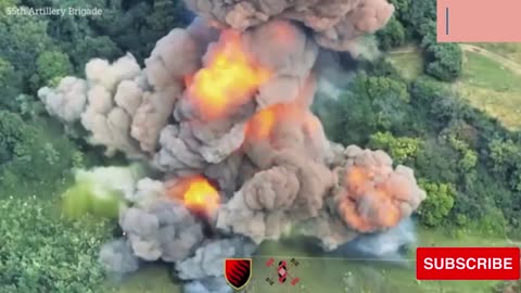 Shocking video from Ukraine:A massive strike by Ukrainian artillery