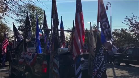 9,064 vehicles - Long Island Trump rally Seaford to Montauk, NY