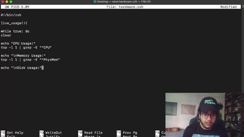 Real-Time System Monitoring with Zsh: A Step-by-Step Guide to Creating a Live Hardware Usage Script