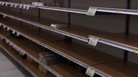 Grocery store completely depleted after Coronavirus outbreak in Milan