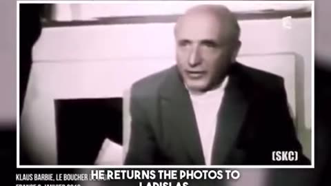 Nazi officer Klaus Barbie falling into the trap of a French journalist