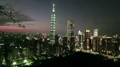 Taipei 101 Tower Sunset Time Lapse.