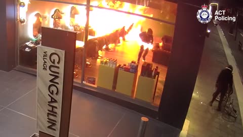 Arsonist in Australia sets himself on fire while torching barber shop